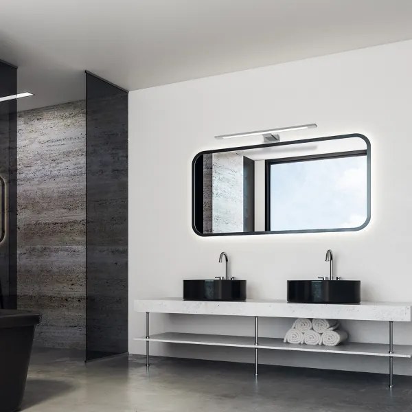 Applique LED per specchio da bagno SHINE, 12W/230V, 60 cm, IP44, cromo lucido