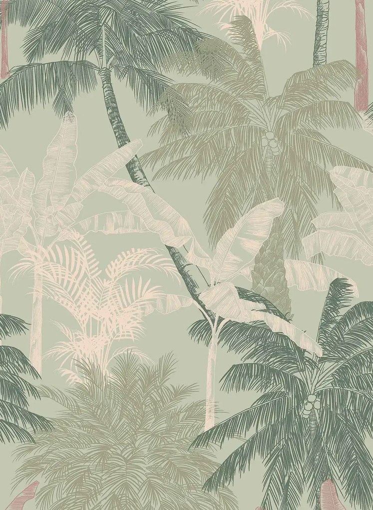 Coordonne Tapete Palms - Menta
