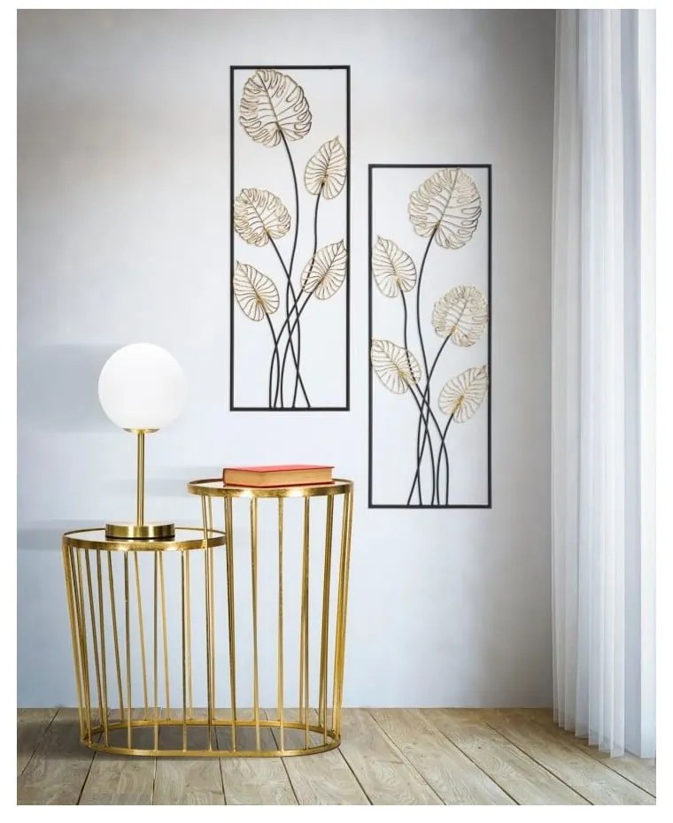 Decorazione da appendere in metallo con motivo a foglie Mauro Ferretti -B-, 31 x 90 cm Luxy - Mauro Ferretti