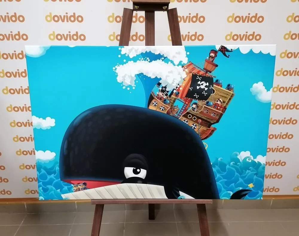 Stampa su tela – Nave pirata sulla balena