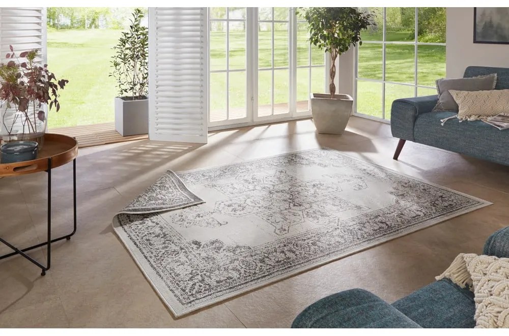 Tappeto da esterno grigio e crema , 80 x 150 cm Borbon - NORTHRUGS