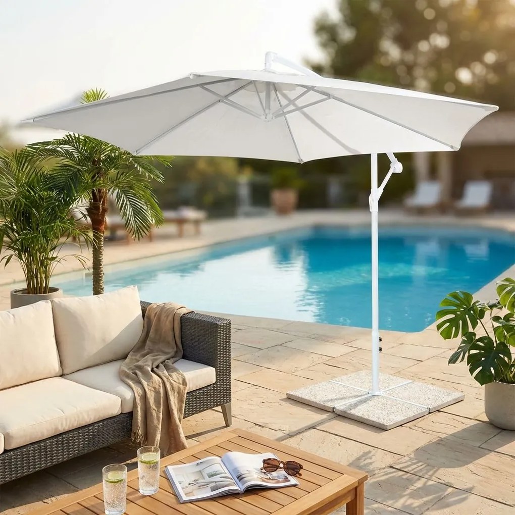 DELPHINUS - ombrellone da giardino decentrato