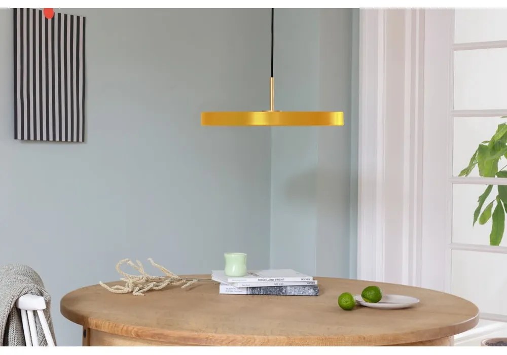Apparecchio a sospensione LED giallo con paralume in metallo ø 43 cm Asteria Medium - UMAGE