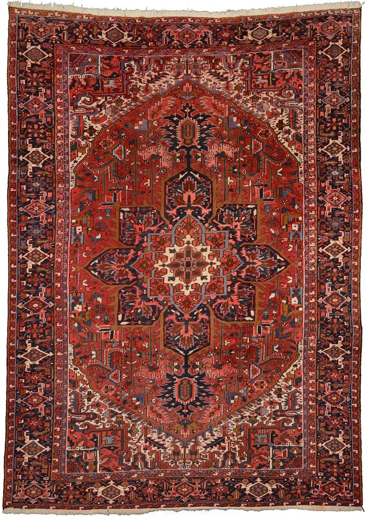 Heriz Tappeto persiano 260 x 360 Rosa (Iran) Annodato A Mano