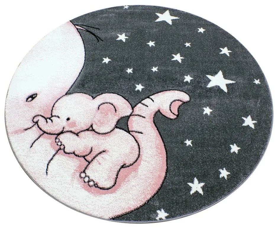 Tappeto per bambini rosa-grigio ø 120 cm Kids - Ayyildiz Carpets
