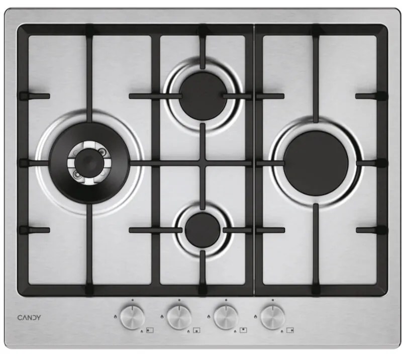 Moderna CHG6D4WTX. Colore del prodotto: Acciaio inox, Posizionamento dell'apparecchio: Da incasso, Dimensione della larghezza del piano cottura: 59.5