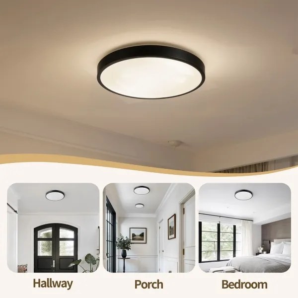 Brilagi - Lampada LED dimmerabile GLASS POOL DOUBLE LED/48W/230V 40 cm nera + telecomando