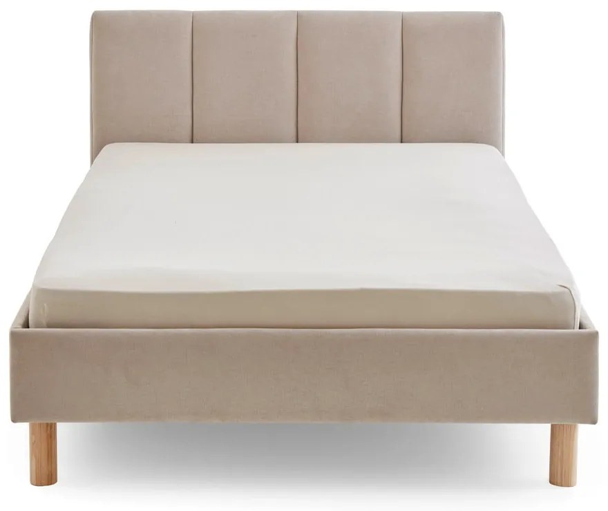 Letto matrimoniale imbottito beige rete non inclusa 140x200 cm Joker – Meise Möbel