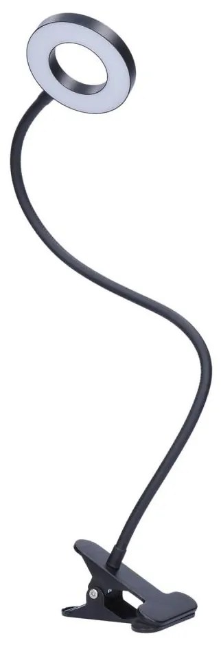 Solight WO66-B- Lampada da tavolo LED dimmerabile con clip LED/8W/230V 3000/4000/5000K nera