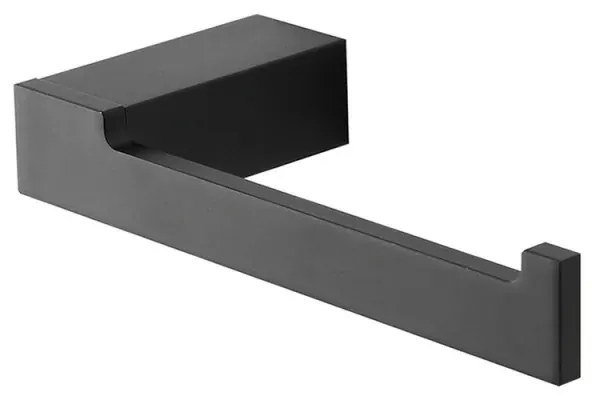 Porta rotolo carta igienica da muro in alluminio nero Sky