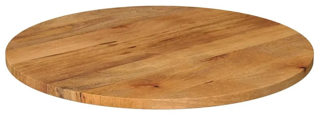Piano per tavolo Ø 80x3,8 cm rotondo in legno massello di mango
