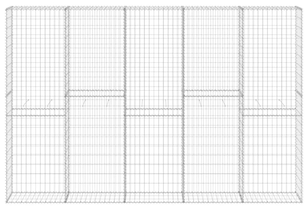 Gabbione in Acciaio Zincato Coperto 300x30x200 cm