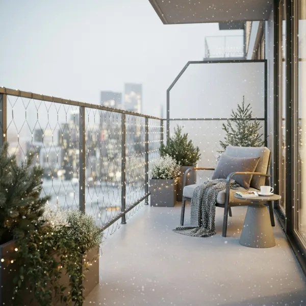 Brilagi - Tenda luminosa LED da esterno 160 LED 7x2 m IP44 bianco caldo