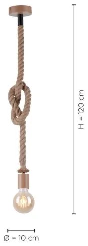 Leuchten Direkt 13572-79 - Lampadario su filo DIY 1xE27/10W/230V marrone