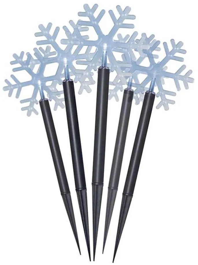 Decorazione esterna natalizia LED 5xLED/3xAA fiocchi di neve IP44