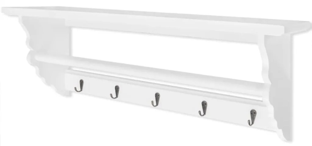 Appendiabiti İn Mdf Bianco İn Stile Barocco /