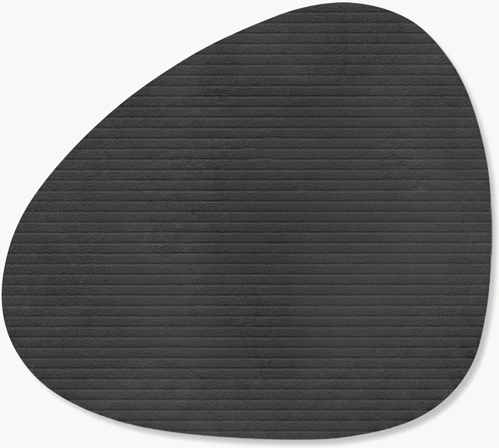 Set di 4 sottobicchieri in pelle fatti a mano dalla forma asimmetrica Curve