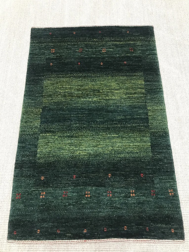 Loribaft Tappeto persiano 80x120 Verde (Iran) Annodato A Mano