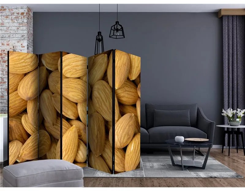 Paravento  Tasty almonds II [Room Dividers]  Colore Marrone, Dimensioni e Misure 225x172