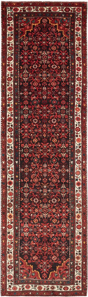 Hamedan Tappeto persiano 110x390 Blu (Iran) Annodato A Mano