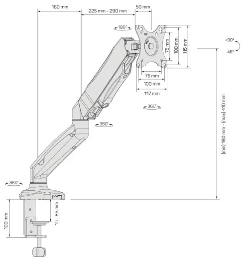 CONNECT IT CMF-3107-BK - Supporto universale per monitor 13-32” nero