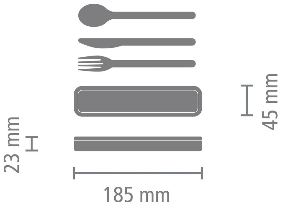 Set di posate da viaggio argentato in acciaio inox 3 pz Make & Take - Brabantia