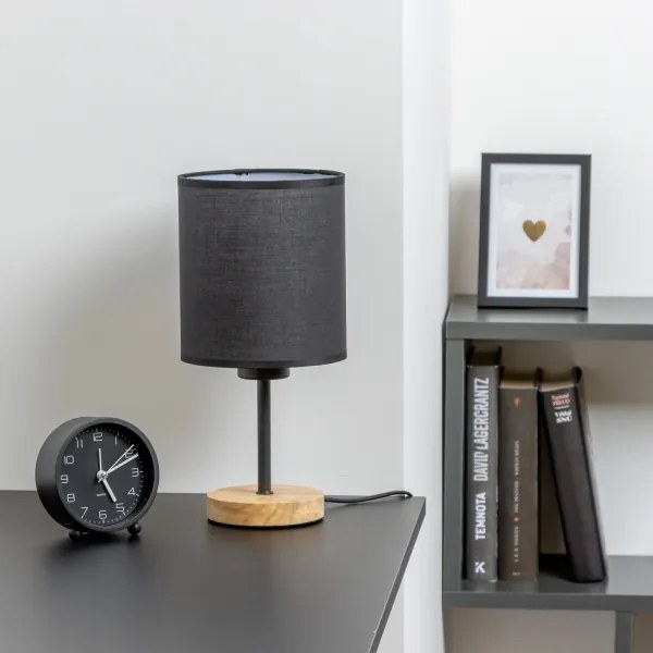 Brilagi - Lampada da tavolo NUBILA WOOD 1xE27/25W/230V quercia/nero