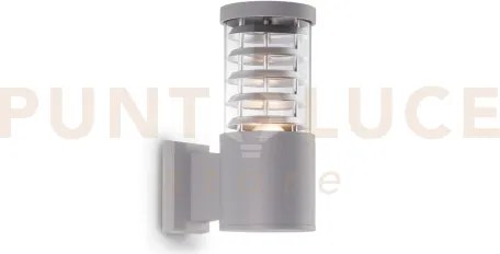 Tronco applique da esterno ip44 1 luce attacco e27 grigio