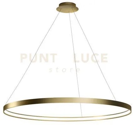 Anello lampadario a sospensione oro spazzolato diam.109cm 2700k 383...