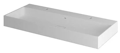 Lavabo a incasso rettangolare Modula in resina bianco