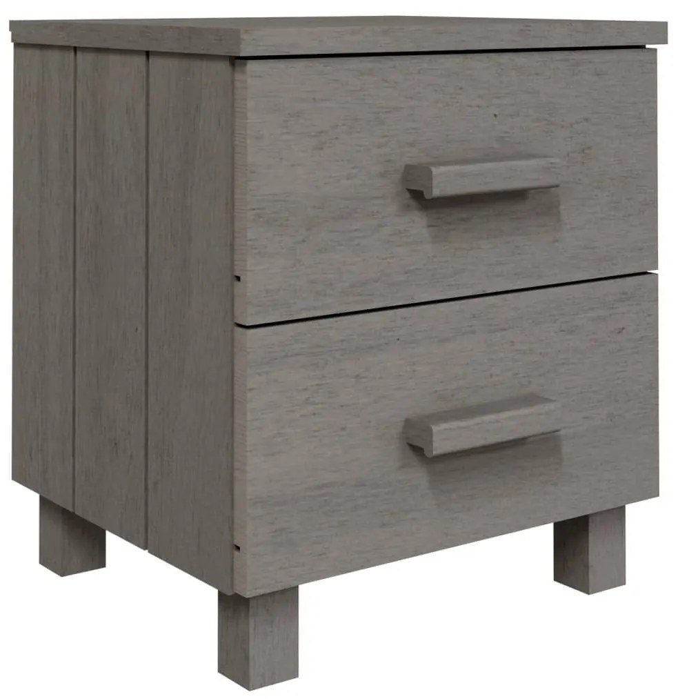 Comodini hamar 2 pz grigio chiaro 40x35x44,5 cm legno di pino