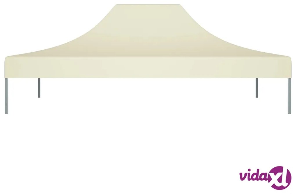 vidaXL Tetto per Tendone per Feste 4,5x3 m Crema 270 g/m²
