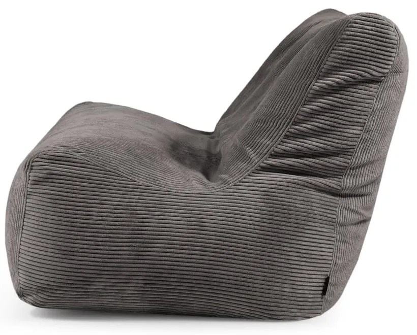 Puof a sacco marrone scuro con rivestimento in velluto a coste Sofa Seat Lounge – SLOWDOWN