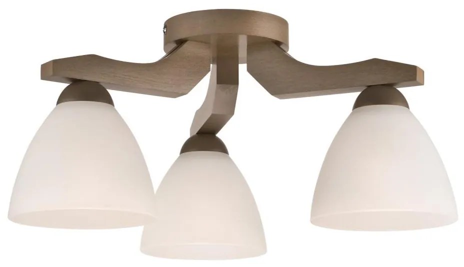 Lampadario a soffitto ADRIANO 3xE27/60W/230V faggio