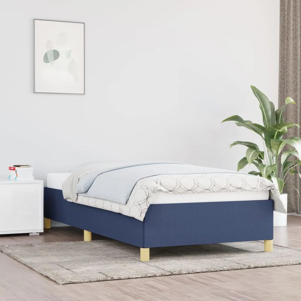 Giroletto Senza Materasso Blu 90x190 Cm İn Tessuto /