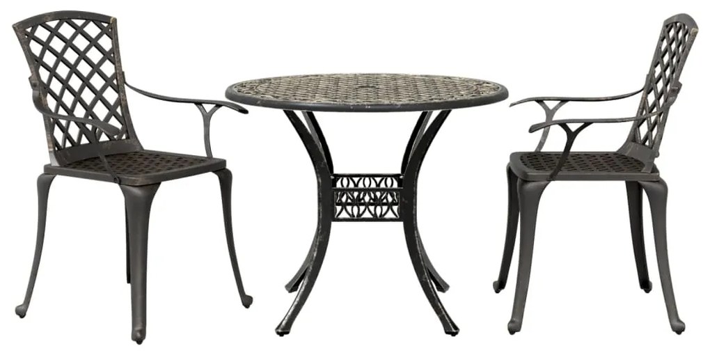 Set Da Bistrò 3 Pz Bronzo İn Alluminio Pressofuso /