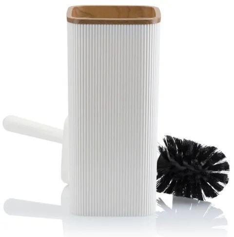 Set da bagno ZOYA 5 pz bianco/marrone