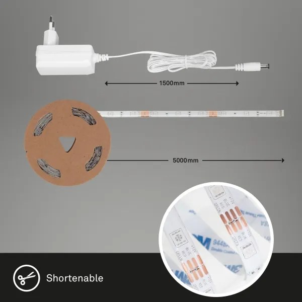 Brilo - Striscia LED RGBW dimmerabile 6,5m LED/18W/230V Wi-Fi Tuya + +TC