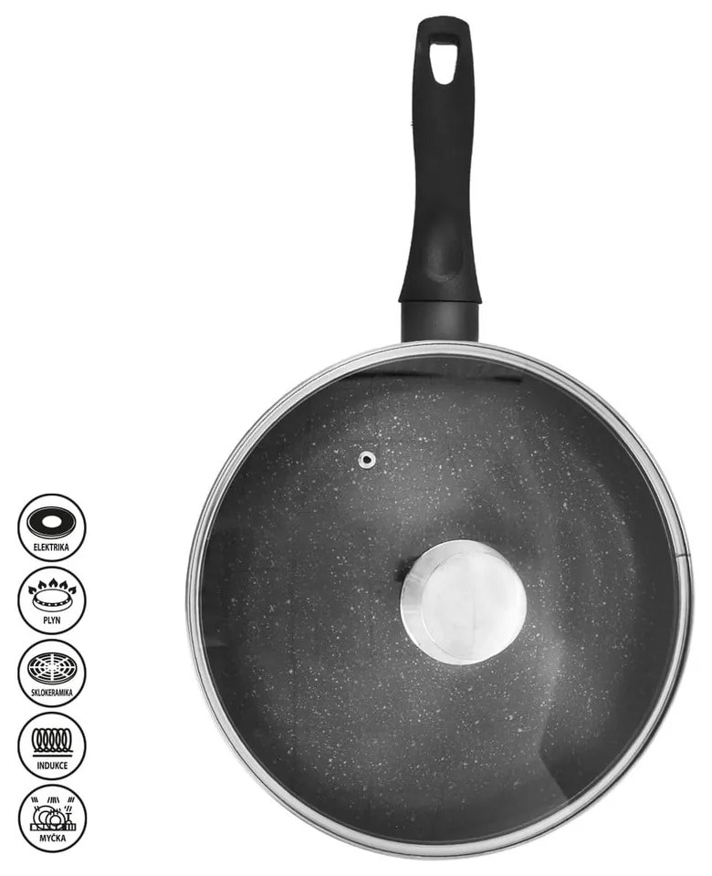 Padella in alluminio con coperchio ø 28 cm Grande - Orion