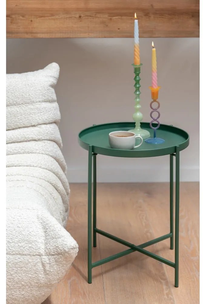 Tavolino rotondo in metallo ø 40 cm Meseta – Leitmotiv