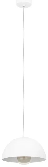 Eglo 901135 - Lampadario a sospensione con filo GAETANO 1xE27/40W/230V diametro 30 cm bianco