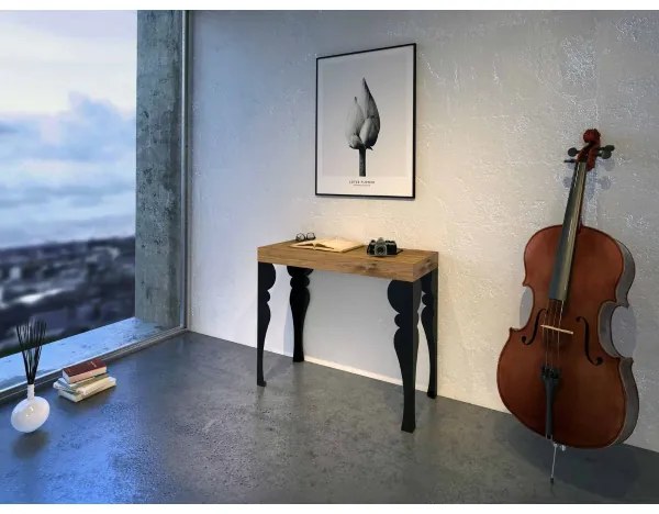 Consolle 90x40 cm Allungabile Fino a 3 metri Paxon Quercia Natura 14 posti