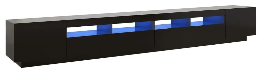 Mobile Porta TV con Luci LED Nero 300x35x40 cm