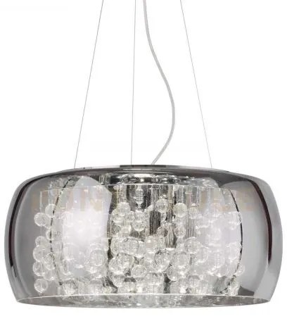 Audi-80 lampadario a sospensione in vetro fume' con sfere di vetro ...