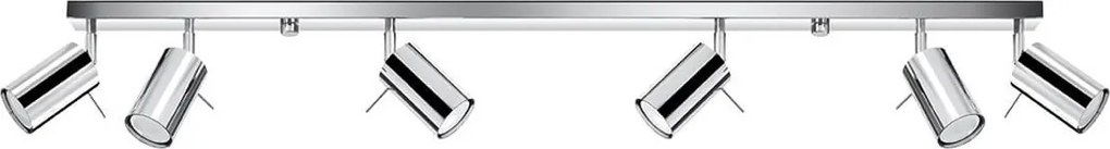 Lampada da Soffitto 6xGU10 RING 6L Orientabile in Acciaio