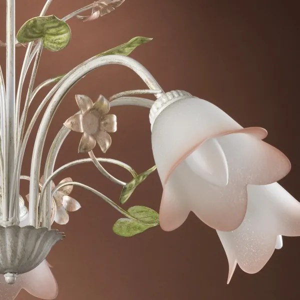 ONLI - Lampadario a sospensione con catena BOTTON DORO 5xE14/6W/230V