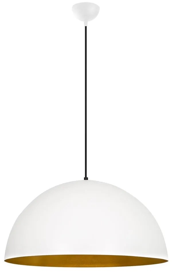 Lampadario bianco con paralume in metallo ø 60 cm Sivani – Opviq lights