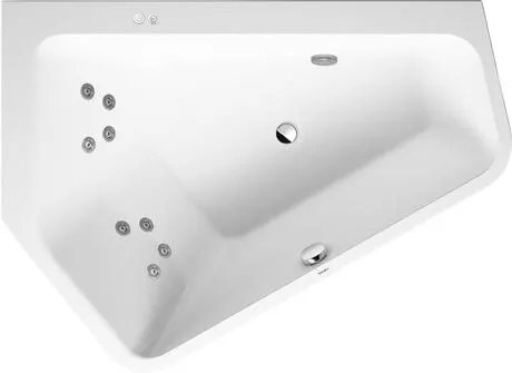 Vasca idromassaggio 177x130 ad incasso angolare sinistra Jet System Bianco Paiova 5 760390000JS1000 Duravit