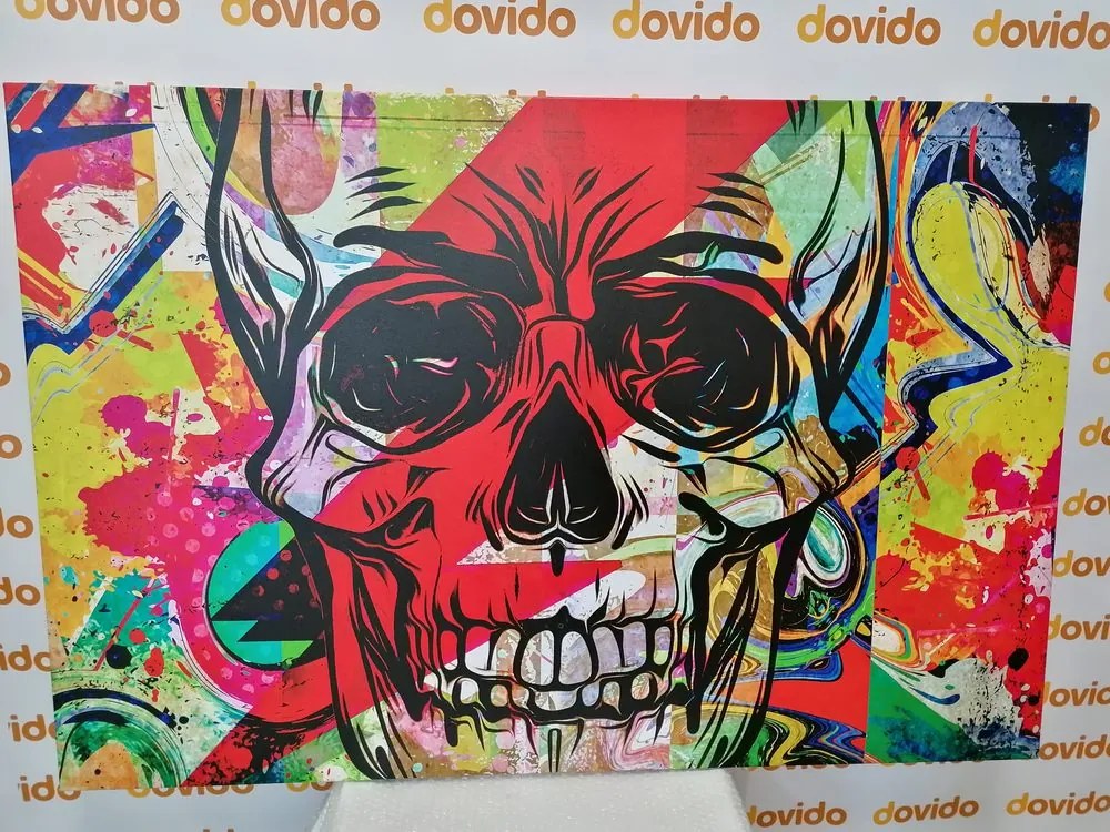 Quadro su tela – Teschio in versione graffiti