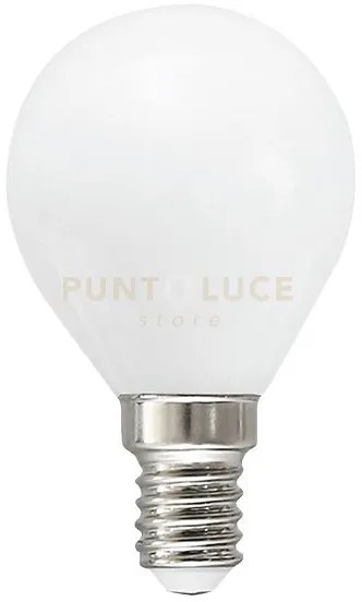 Gla290b- lampadina attacco e14 vetro bianco d.4,5cm 3000k 570lm 6w